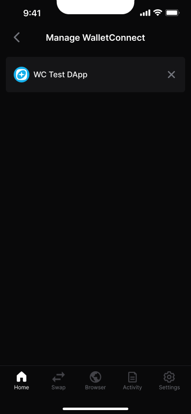 Manage Wallet Connect Example