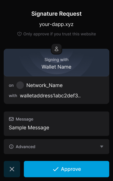 Keplr - Sign Arbitrary Example