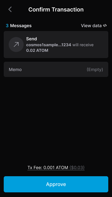 Signing Message For Cosmos-based Chains